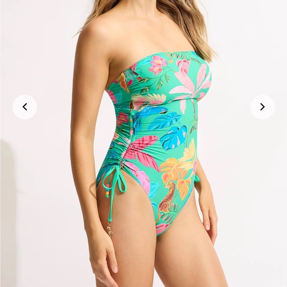 Seafolly Australia Bandeau One Piece Swimsuit Green/Jade
